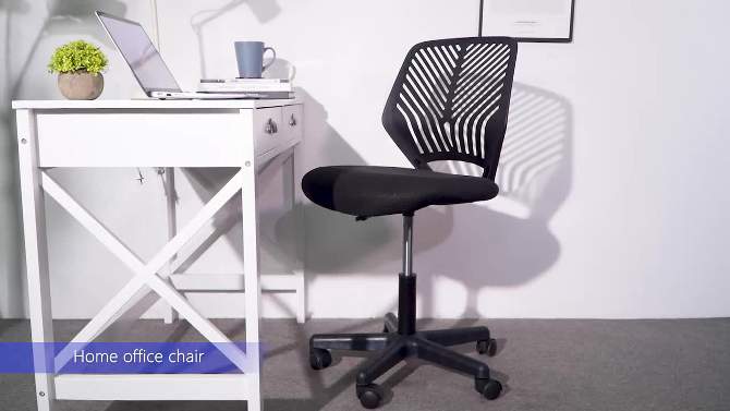 Yaheetech Adjustable Office Chair Swivel Computer Chair, 2 of 15, play video