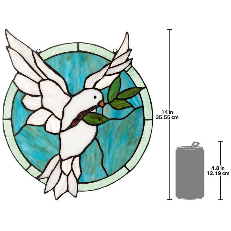 Design Toscano Dove of Peace Tiffany-Style Stained Glass Window, 3 of 6