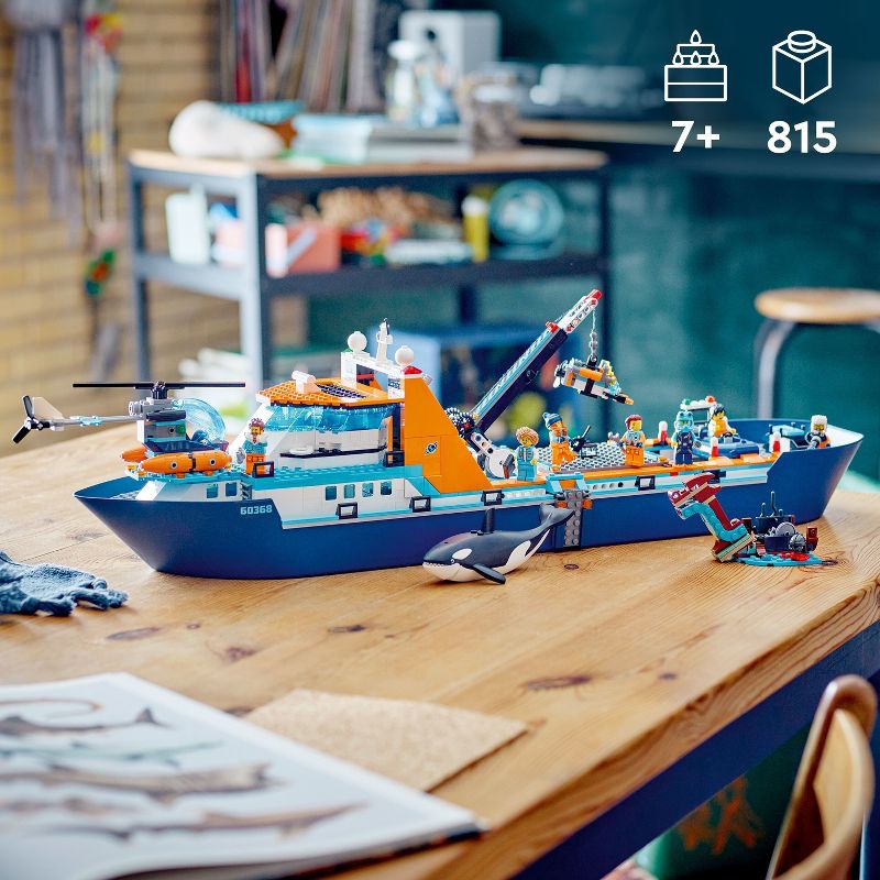 LEGO City Arctic Explorer Ship Floatable Building Toy Set 60368, 3 of 8