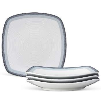 Noritake Colorscapes Layers Set of 4 Square Dinner Plates
