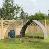 PawHut Chicken Run, Large Metal Chicken Coop with Waterproof and Anti-UV Cover, Walk in Poultry Cage Outdoor - 2 of 4