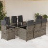 vidaXL Garden Dining Set Grey, Dark grey, Black PE rattan 8-seater - 2 of 4