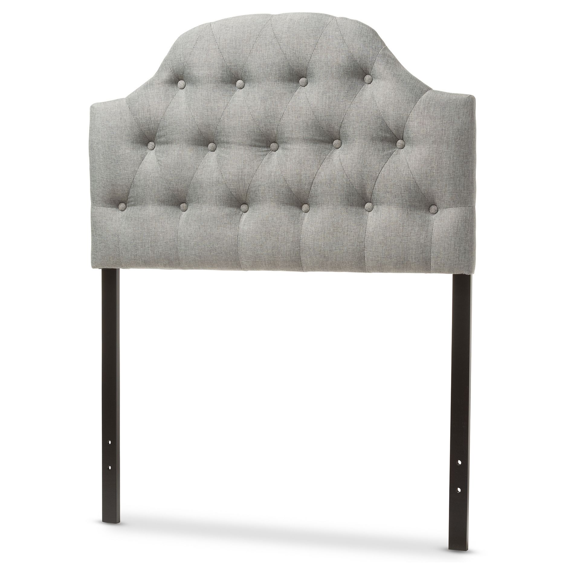 Morris Modern And Contemporary Faux Leather Upholstered Button - Tufted Scalloped Headboard - Baxton Studio