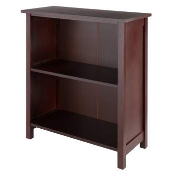 30" 3 Tier Milan Storage Shelf or Bookshelf Medium Walnut - Winsome