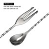 Unique Bargains Stainless Steel Long Handle Spiral Pattern Cocktail Spoon - 3 of 4