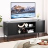 TV Stand for 65 Inch TV, Entertainment Center with Sliding Doors, Modern Console Table - 4 of 4