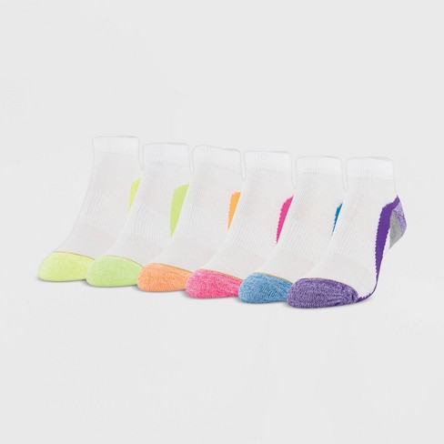 Women's Extended Size Cushioned 6pk No Show Athletic Socks - All In Motion™  White 8-12 : Target