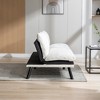 71.6" Futon Sofa Bed, Convertible Sleeper Sofa With Metal Legs, Foldable Chenille Upholstered Loveseat, 2 Seater Futo Couch - 3 of 4