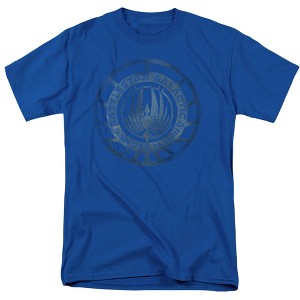 Battlestar Galactica (New) Faded Emblem Adult T-Shirt - 1 of 4