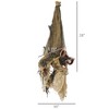 NAYSAYE Halloween Animated Hanging Bat Decoration Outdoor Prop with Motion and Sound for Garden Lawn and Party Display, Brown, 30"*10.8"*28" - 3 of 4
