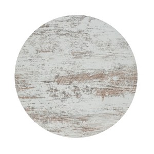 Saro Lifestyle Faux Wood Charger Plate (Set of 4), 13", White - 1 of 4