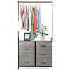 Tangkula Dresser Storage Tower Closet Organizer w/ 5 Drawers Metal Frame Wooden Top - 2 of 4