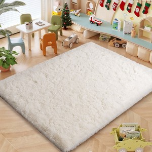 Area Rugs for Living Room Bedroom, Non-Slip Fluffy Soft Shag Carpet for Kids Home Dorm Decor - 1 of 4
