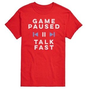 Men's - Instant Message - Game Paused Talk Fast Short Sleeve Graphic T-Shirt - 1 of 4