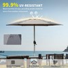 Okak Outdoor UV Protection Patio Umbrella with Push Button Tilt Market Table Umbrella with Crank for Pool Deck Garden Backyard - 2 of 4