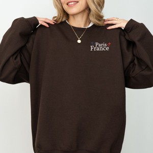 Simply Sage Market Embroidered Paris France Stars Sweatshirt - 1 of 4