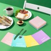 Hachikiko Colorful Happy Birthday Napkins,4-Multicolor Makaron Cocktail Napkins Yellow Pink Purple Blue Paper Napkins - 3 of 4