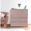 Sorbus Dresser with 9 Drawers - Furniture Storage Chest Tower Unit for Bedroom, Closet, etc - Steel Frame, Wood Top, Fabric Bins - 3 of 4
