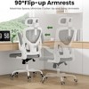 Infurnic Task and Office Chairs, Office Desk Chair with Adjustable Lumbar Support, Comfy Desk Chair for Home and Office, Gray, 27.2"*25.6"*40" - 3 of 4