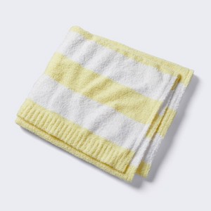 Chenille Stripe Baby Blanket - Yellow and White Stripes - Cloud Island™ - 1 of 4