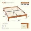 Kumasinova Minimalist Bed Frame with Slats,Solid Wooden Platform with 1000lbs Capacity,Noise-Free & Heavy Duty Design,No Box Spring Required,Full - 3 of 4
