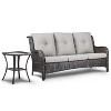 POCASSY 75" Wide Outdoor Patio Sofa with Cushions and Side Table - 2 of 4