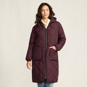 Lands' End Women's FeatherFree Insulated Diamond Quilted Maxi Coat - 1 of 4