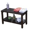 DecoTeak® Eleganto® 30" Teak Wood Shower Bench with Shelf in Woodland Brown Finish - 3 of 4