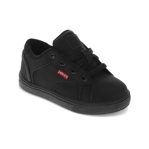 Levi s Toddler Jeffrey Tumbled UL Lowtop Casual Sneaker Shoe Black Mono Size 6