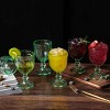 Slickblue Timeless European Glass Goblets - 10.2oz Set of 6, Artistic Embossed Design - 3 of 4