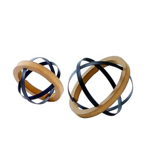 VIP Metal 6 in. Brown Orb Table Decor - 1 of 4