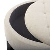NicBex 36 Inch Round Storage Ottoman Bench with 1 Veneer Shelf for Bedroom,Entryway and Living Room - 4 of 4