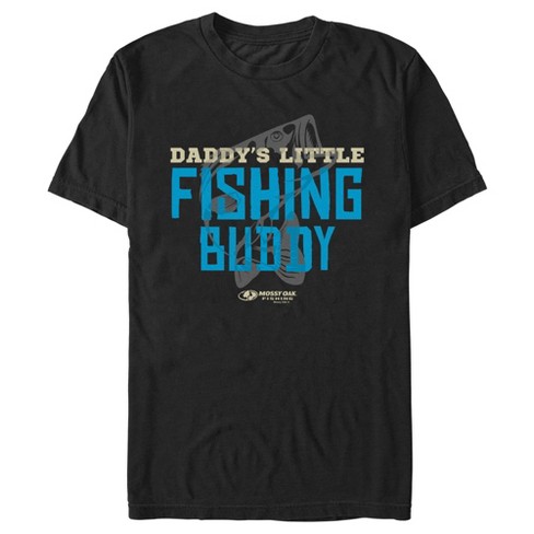 Men's Mossy Oak Daddy's Little Fishing Buddy T-Shirt - Black - Small