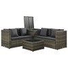 vidaXL Patio Furniture Set Set of 4 Grey, Dark grey - 4 of 4