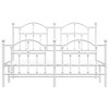 vidaXL White Full Metal Bed Frame with Headboard & Slats, No Mattress, Easy Assembly - 4 of 4