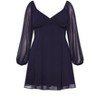 Women's Plus Size Flirty Flounce Dress - navy | CITY CHIC - 4 of 4
