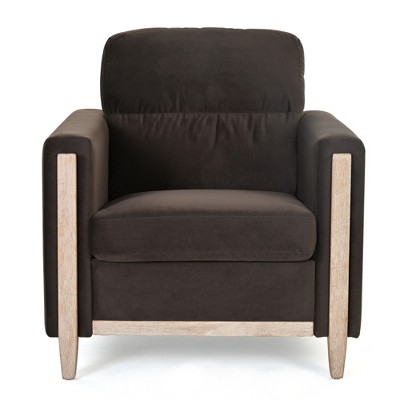 GDFStudio Hannah Comfortable Solid Wood Club Chair with Soft Cushionsa
