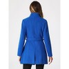 INSPIRE CHIC Women's Classic Stand Collar Long Sleeve Winter Belted Long Coat - 4 of 4