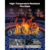 VEVOR Fire Glass, 10LBS / 4.5KG High-Temperature Resistant Fireplace Rocks, 1 Inch / 25.4 mm Reflective Firepit Glass Diamond Beads, Caribbean Blue - 4 of 4