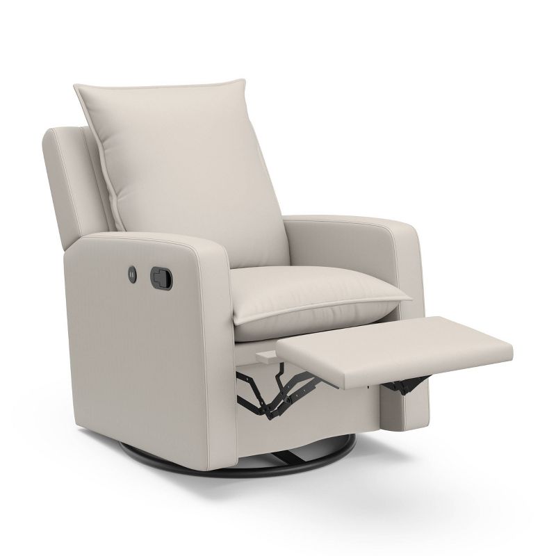 Storkcraft Timeless Side Lever Reclining Glider with USB Charging Port - Ivory, 6 of 17