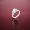 Slickblue Women's Rhodium-Plated Silvertone Fancy Wedding Ring Set with Clear Cubic Zirconia, Sizes 5 to 10 - 2 of 4