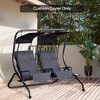 Resenkos Outdoor Swing Cushions With Tufted Back, 2-Pack Seat & Backrest Ties,  Patio Furniture Replacement, Dark Gray - 3 of 4