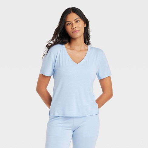 Women's Beautifully Soft V-neck T-shirt - Stars Above™ Blue M : Target