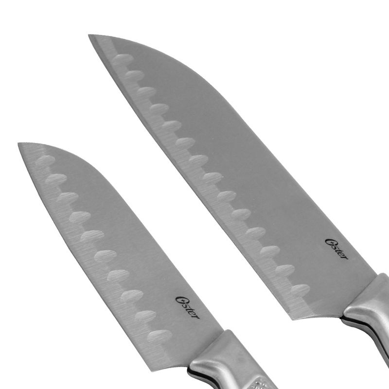 Oster Edgefield 2 Piece Stainless Steel Santoku Knife Set, 3 of 5