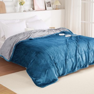 Electric Heated Blanket, Soft Reversible Flannel Heated Blanket with 5 Heat Settings & Auto Shut-Off - 1 of 4
