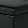 NicBex Modern Ottoman with Storage Design, Ottoman Foot Rest with Stitching Detail for Bedroom, Living Room, Black - 2 of 4