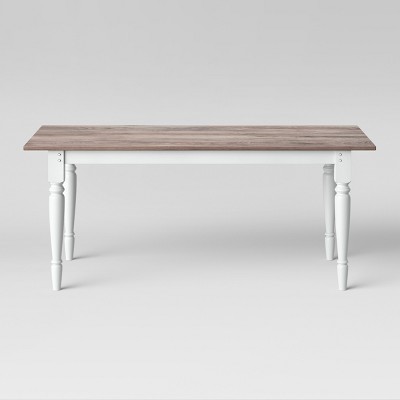 threshold farmhouse table white