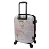 World Traveler Dejuno Pink Marble 3-Piece Expandable Spinner Luggage Set - image 3 of 4