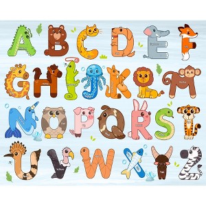 Kids Educational Area Rugs for ABC Alphabet, Numbers, Map, Soft Non-Slip Washable Classroom Rug Toddler Kids Room Decor - 1 of 4
