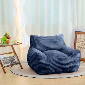 NicBex Corduroy Fabric Bean Bag Chair with High-Resilience Shredded Foam,Lazy Sofa Chair with Armrest,Modern Lounge Chair for Living Room - 1 of 4